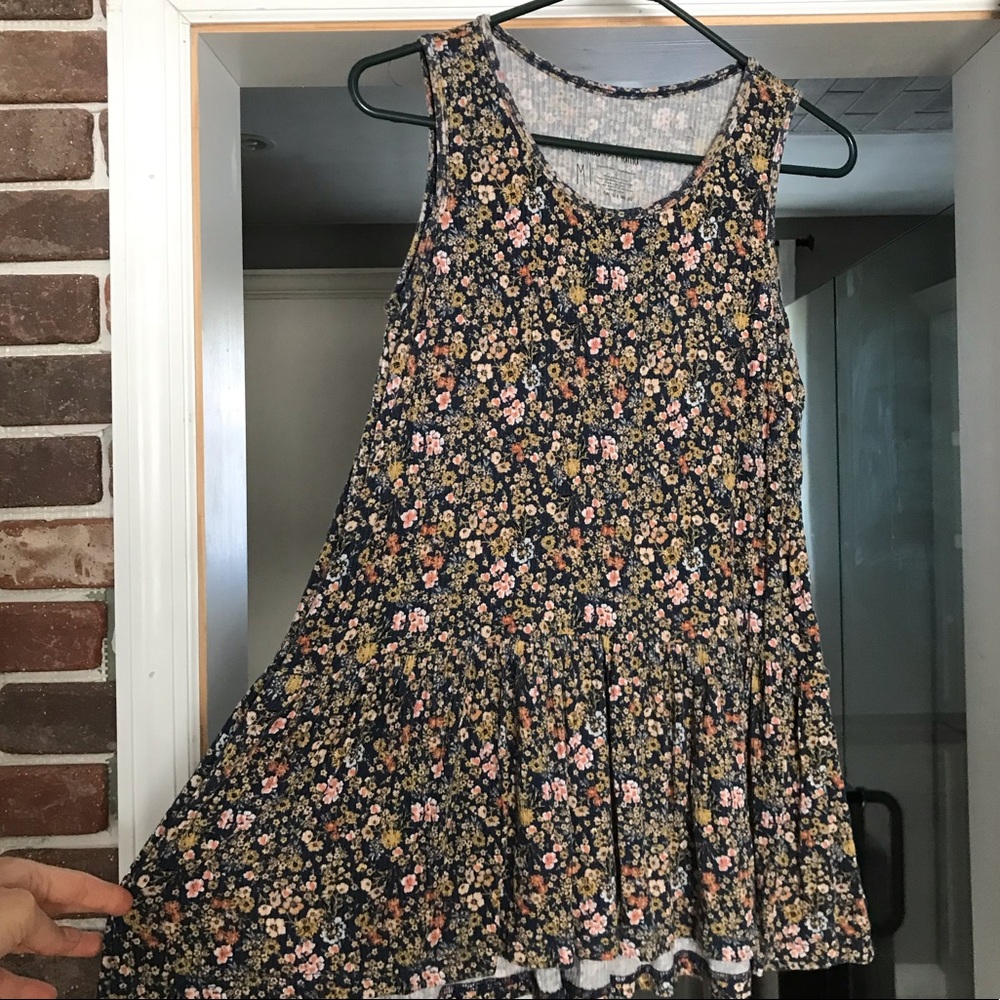 Latched Mama Black Floral Tank Top with Pink and Yellow Flowers